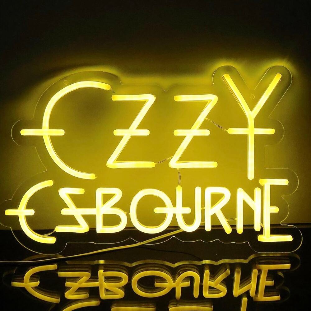 Ozzy Osbourne Neon Sign Black Sabbath Metal Band Night Light Room Wall Decor